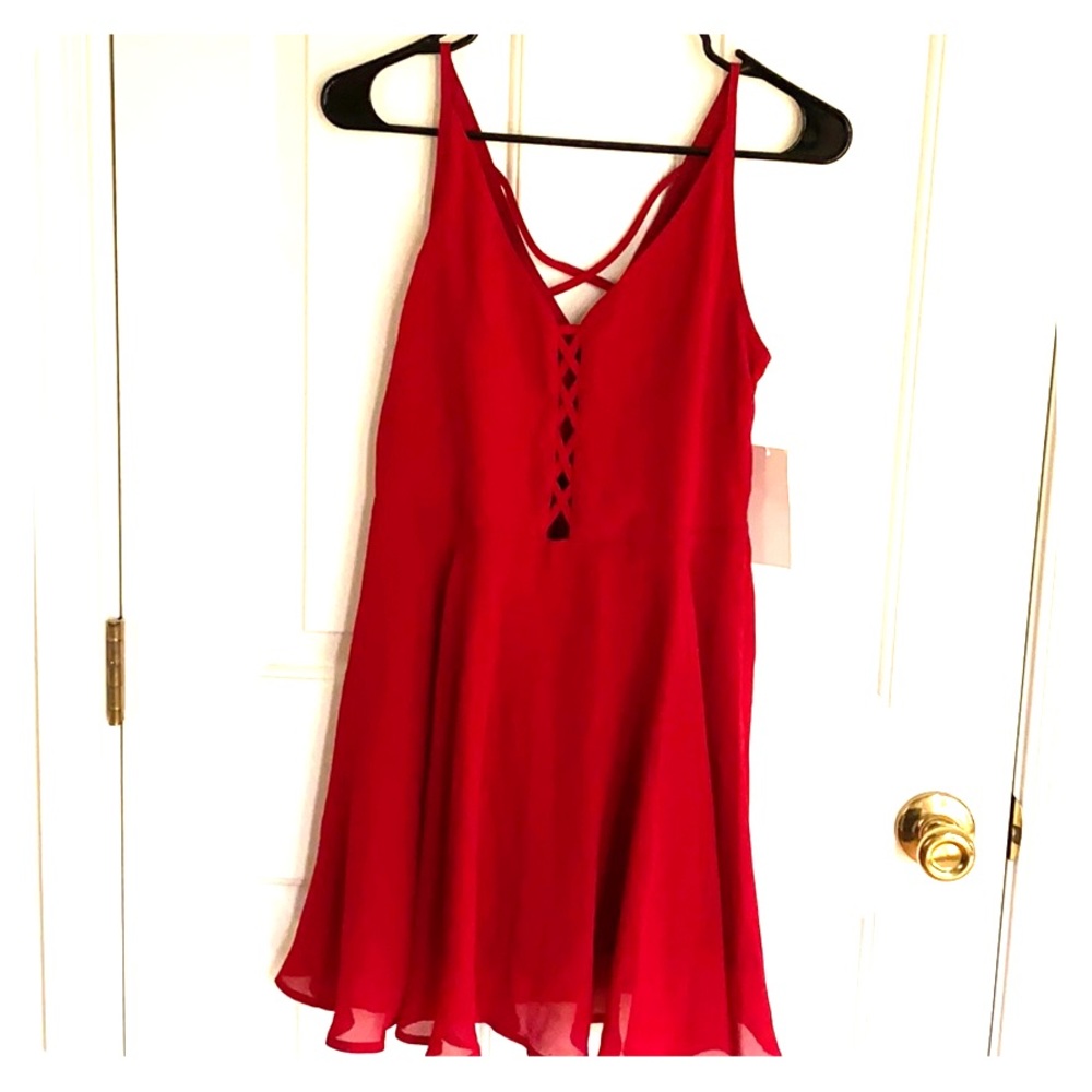 Short red dress
